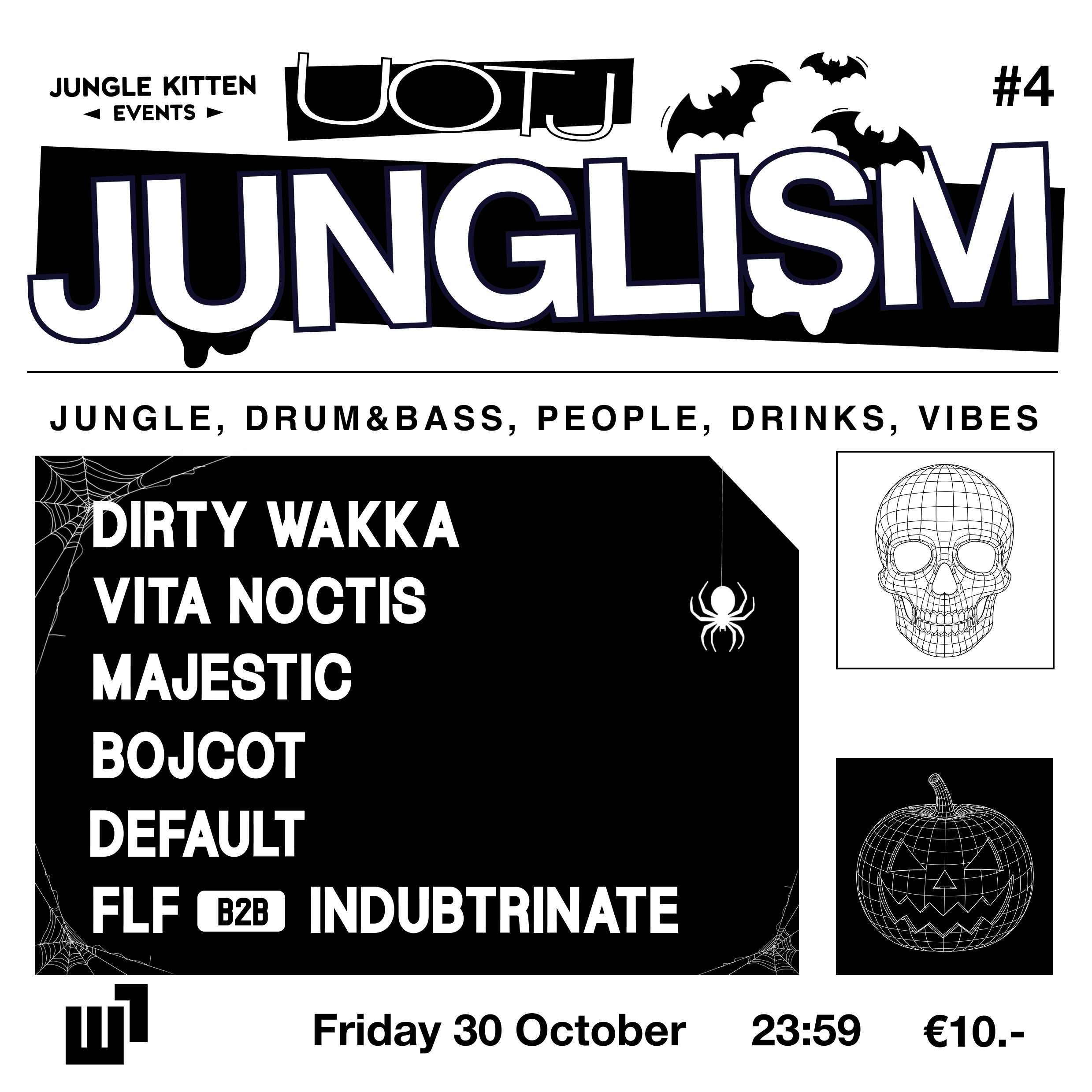 Flyer of UOTJ: JUNGLISM 4 Halloween Edition